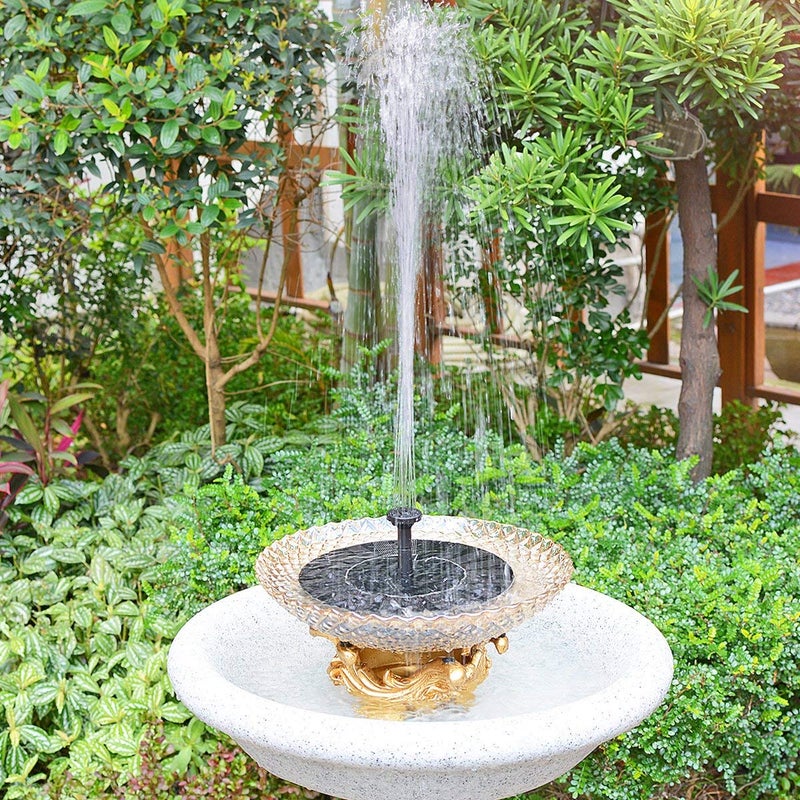 LAWOHO Solar Fountain for Bird Bath, Solar Powered Fountain Pump 1.5W Solar Water Fountain Floating Birdbath Water Pumps for Garden, Patio, Pond and Pool - Image 3